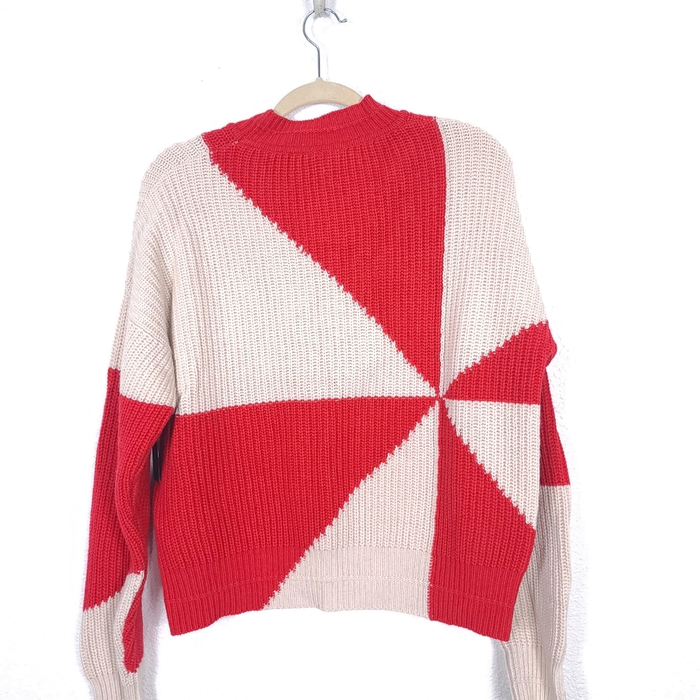 PARADIS PERDUS Jules Intarsia Ivory Red Sweater - Picture 12 of 14